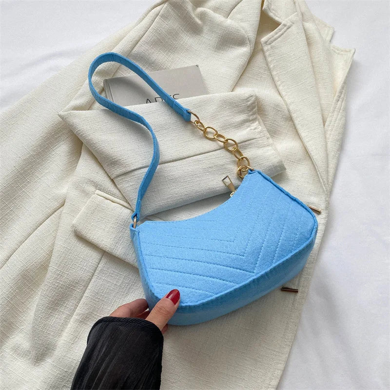 Mini Sac à Bandoulière en Feutre pour Femmes