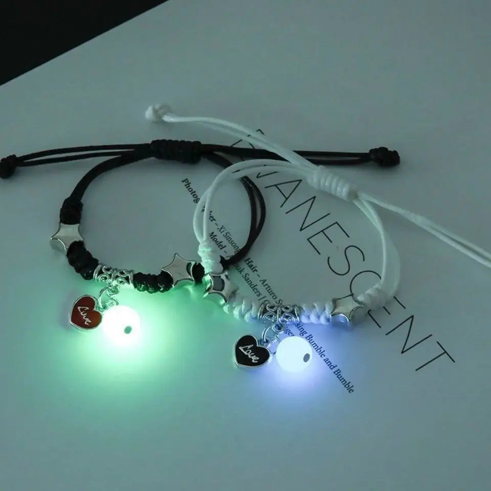 Bracelets Lumineux en Perles pour Couples