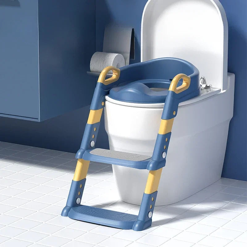 Abattant de toilette enfant avec escalier et support pliant