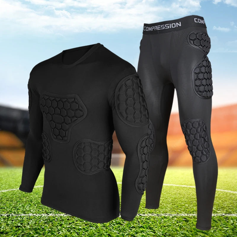 Uniforme de Gardien de But Professionnel avec Protection Épaissie - Manches Longues