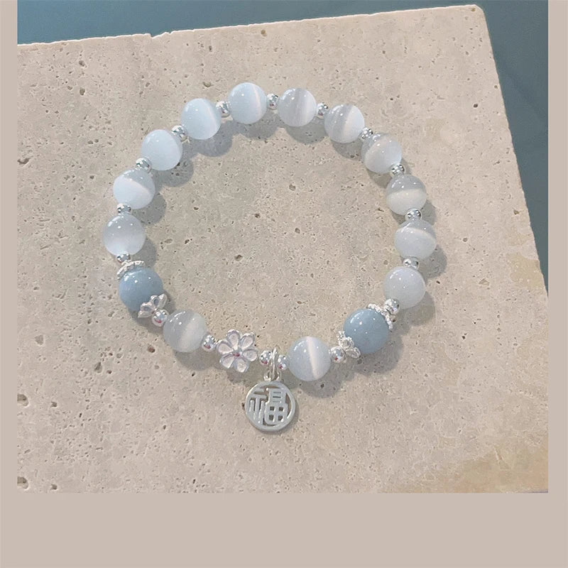 Bracelet Original en Opale Bleu de Mer