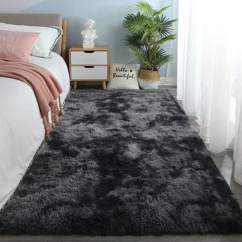 Tapis Gris en Peluche