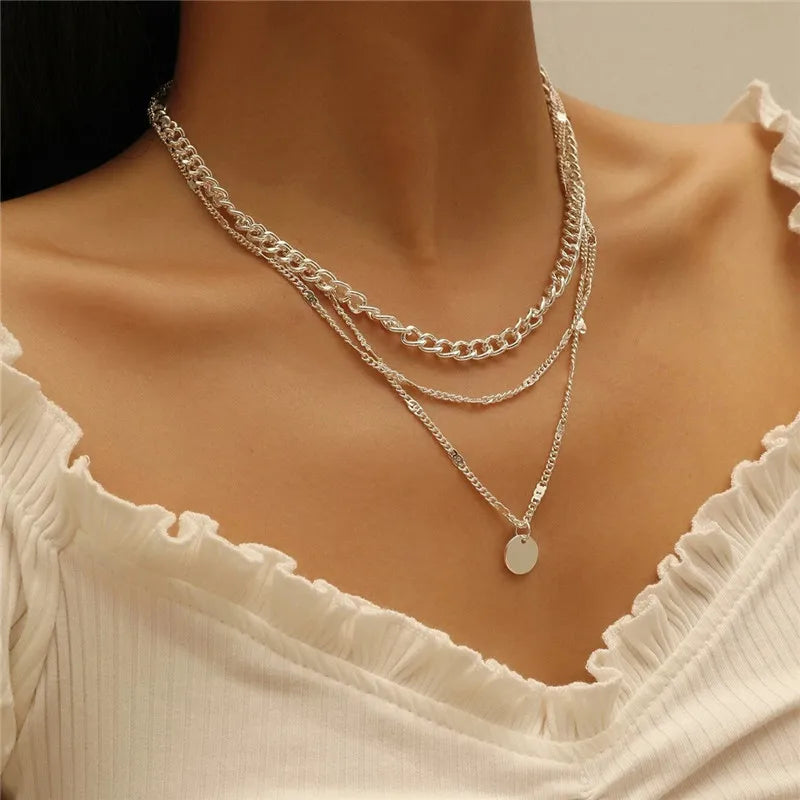 Ensemble de Colliers à Pendentifs en Cristal Zircon