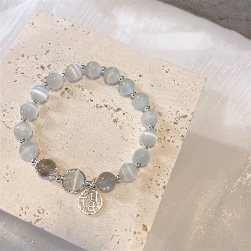 Bracelet Original en Opale Bleu de Mer